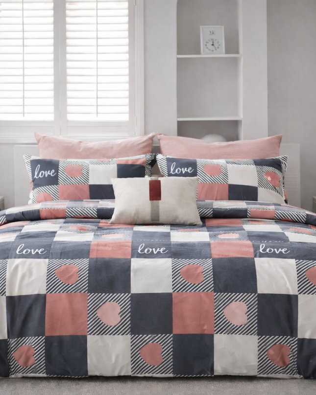 Love Signature – Parure en percale de coton