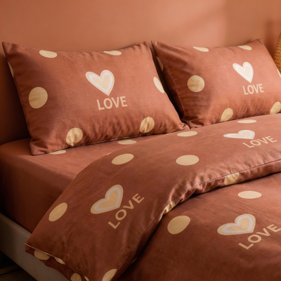 Housse de couette percale de coton - Love