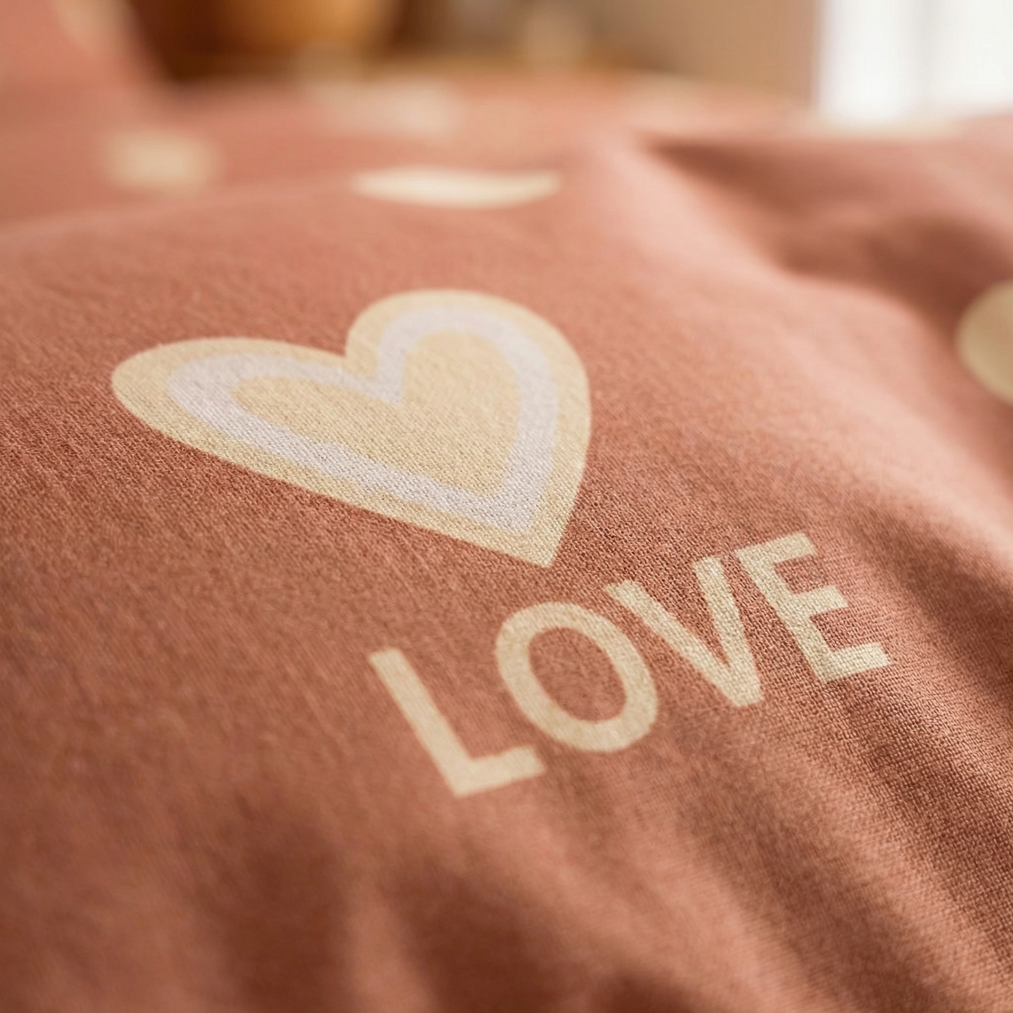 Drap plat percale de coton - Love