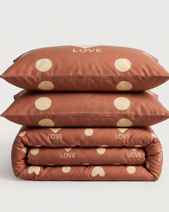 Love Signature – Parure en percale de coton