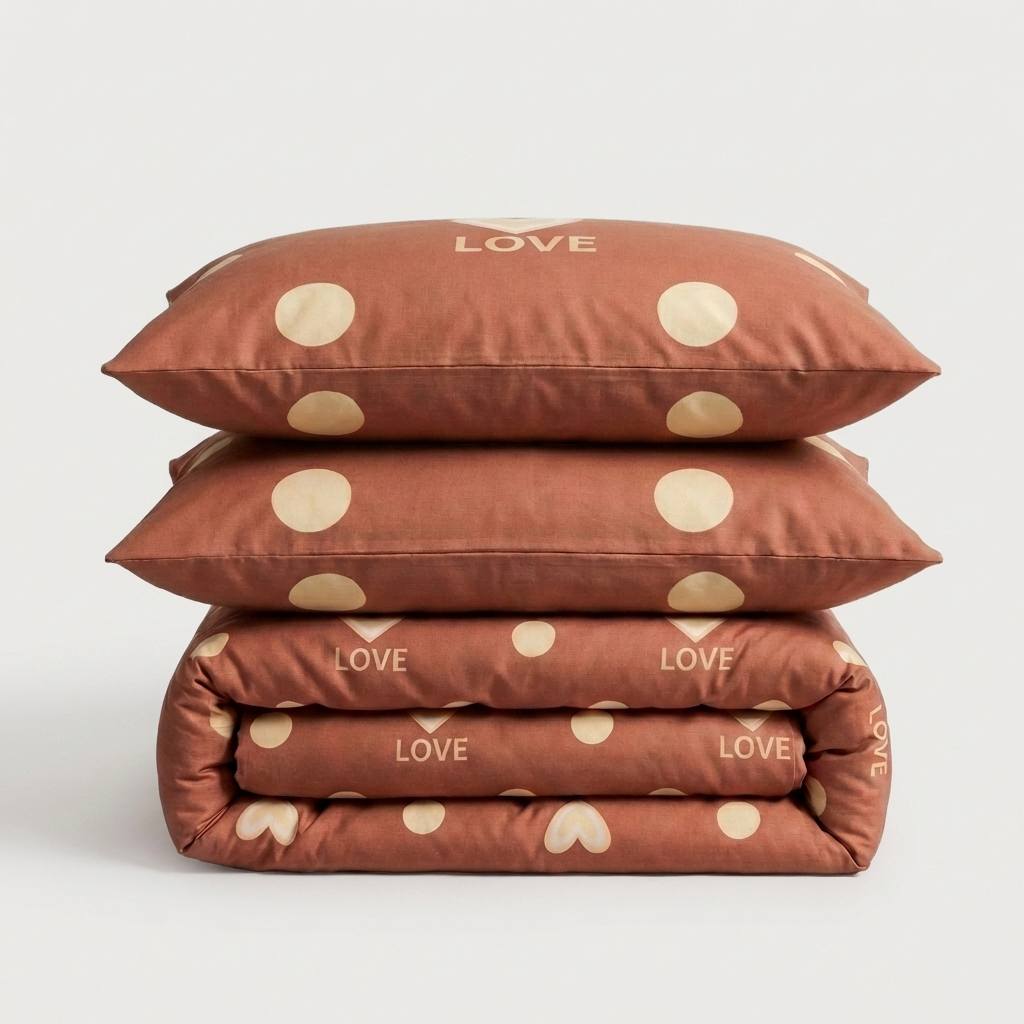 Love Signature – Parure en percale de coton