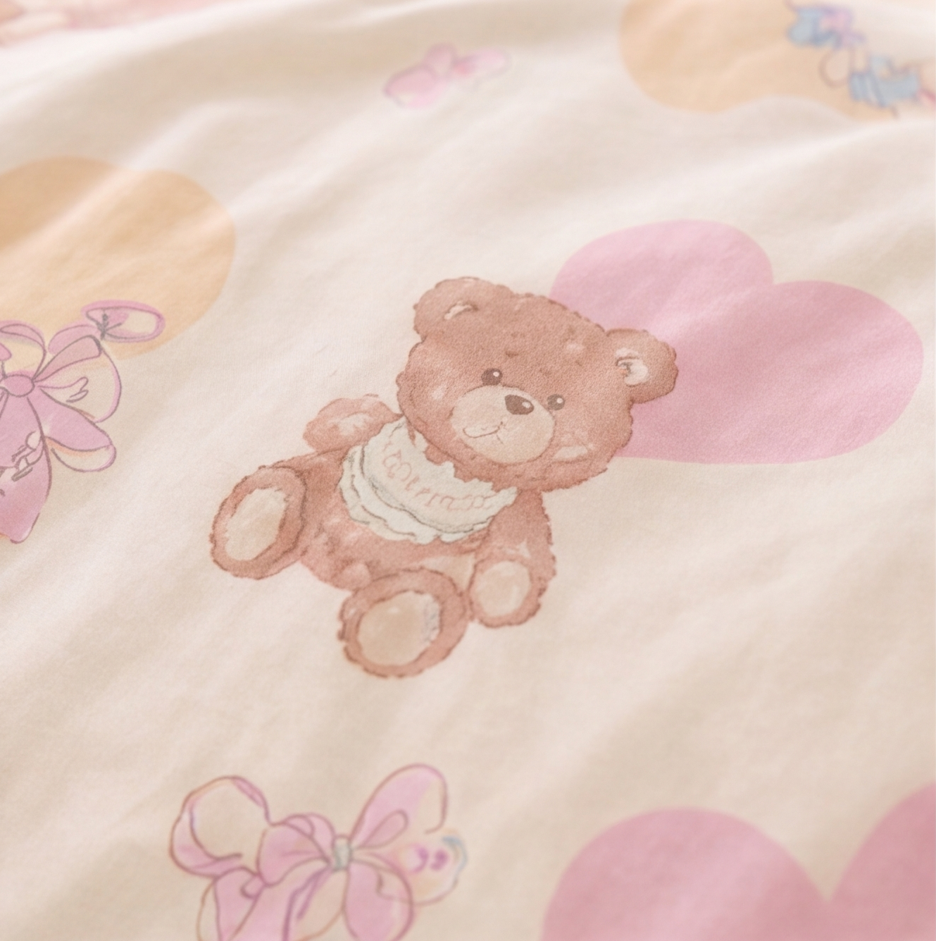 Parure de lit enfant Petit Ourson, zoom texture - Maison Textile