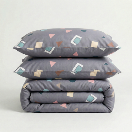 Set de lenjerie de pat din percale de bumbac cu 100 de fire – Proaspăt, moale și romantic 