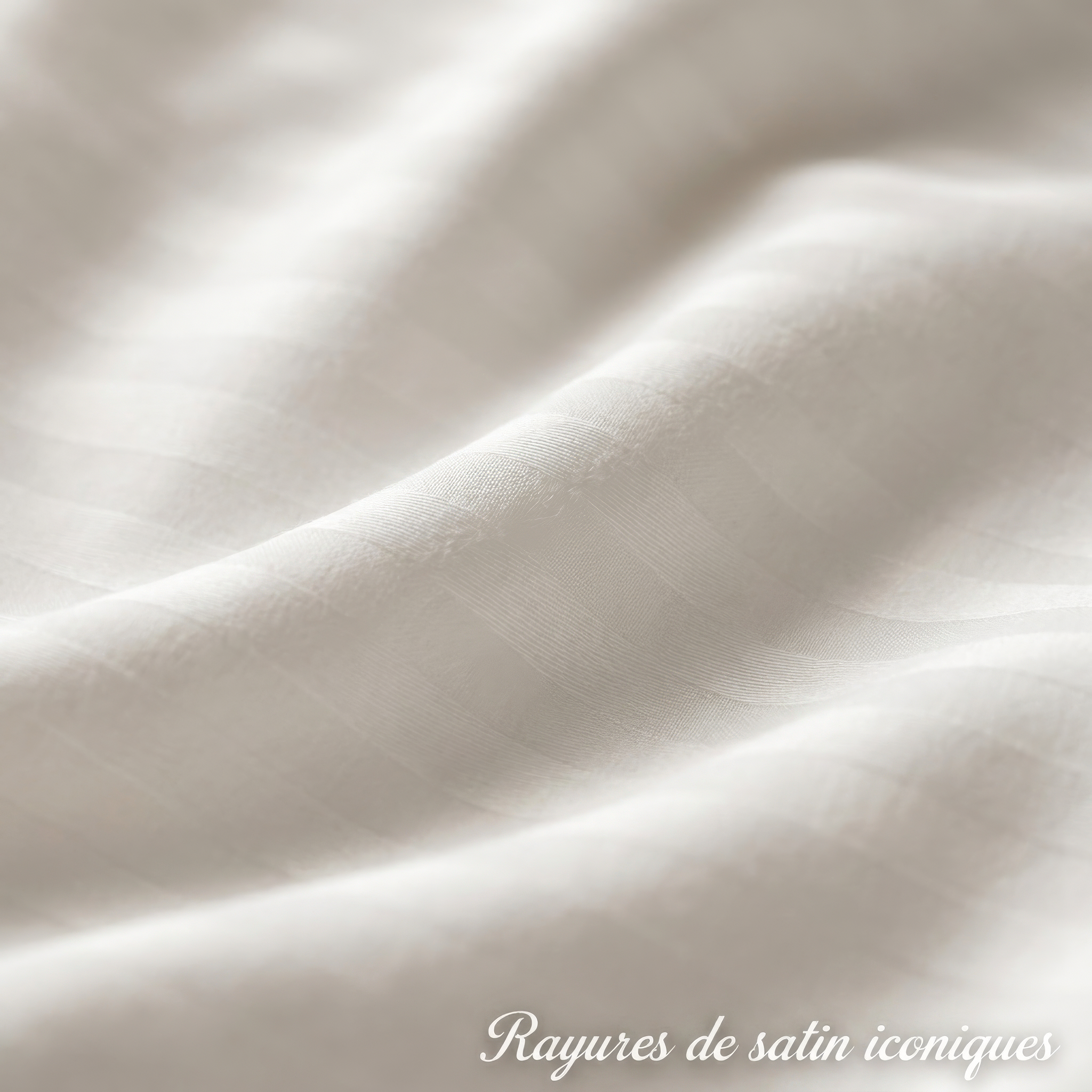 Parure de lit satin premium rayures élégantes en satin de coton soyeux et doux
