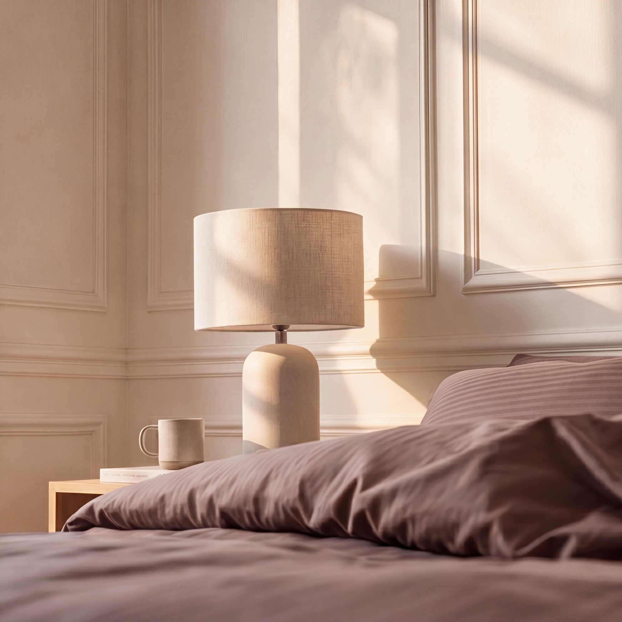 Parure de lit satin premium - Rayures Élégantes