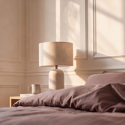 Parure de lit satin premium - Rayures Élégantes