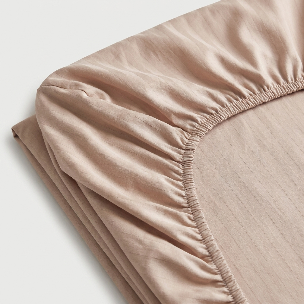 Cearceaf cu elastic Damasc Satinat - Rayures satinées