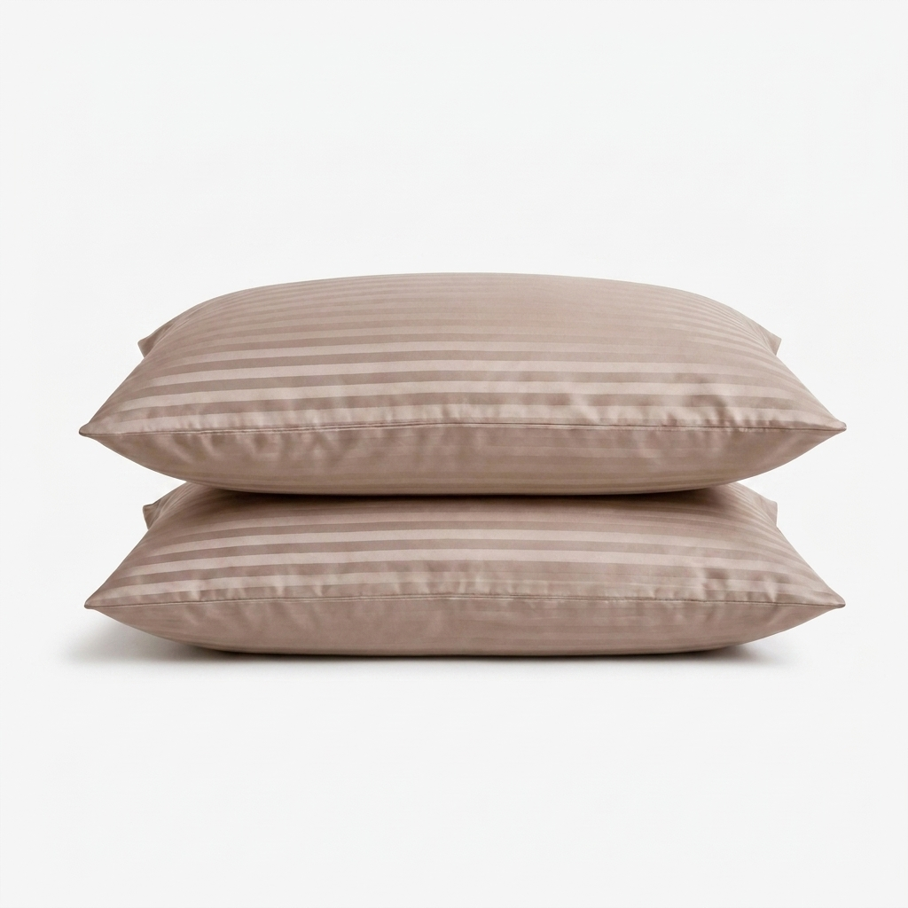 Taies d'oreiller satin premium - Rayures Élégantes