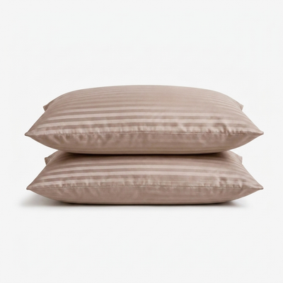 Taies d'oreiller satin premium - Rayures Élégantes