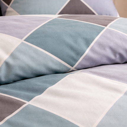 Set de lenjerie de pat din percală de bumbac cu 100 de fire - Moale și respirabil 