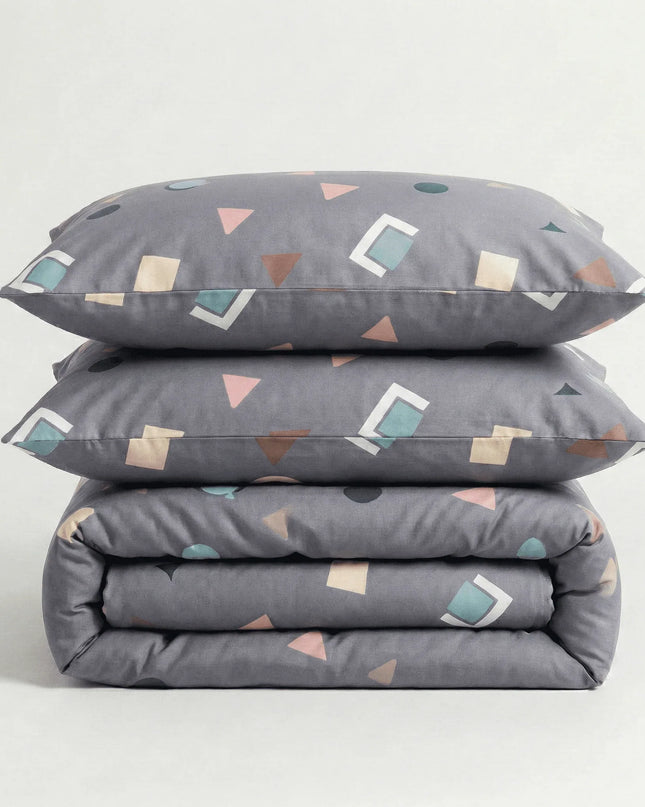 Parure en percale de coton - Graphica en Graphica Prisma – Linge de lit haut de gamme - MaisonTextile