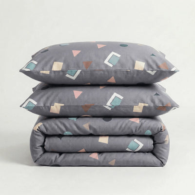 Parure en percale de coton - Graphica en Graphica Prisma – Linge de lit haut de gamme - MaisonTextile