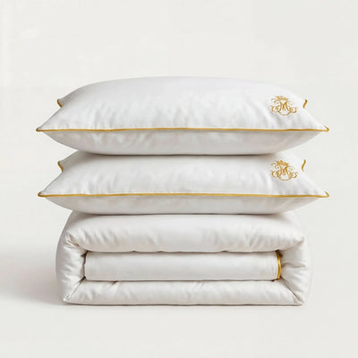 Parure Royale - Percale Coton & Bambou Premium en Royale Signature – - MaisonTextile