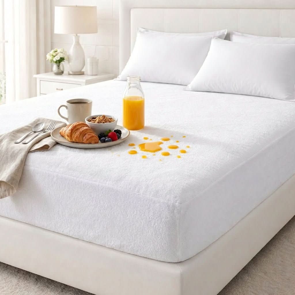 Protège - Matelas Imperméable en Éponge Bouclette - Respirant en 90x200 – - MaisonTextile