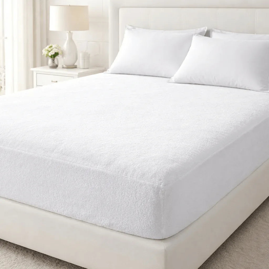 Protège - Matelas Imperméable en Éponge Bouclette - Respirant en 90x200 – - MaisonTextile