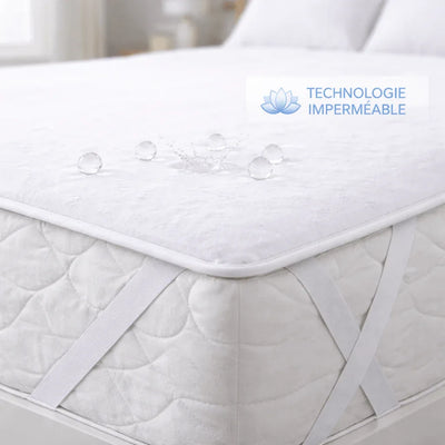 Protège - Matelas Imperméable en Éponge Enduite - Absorbant en 90x200 – - MaisonTextile