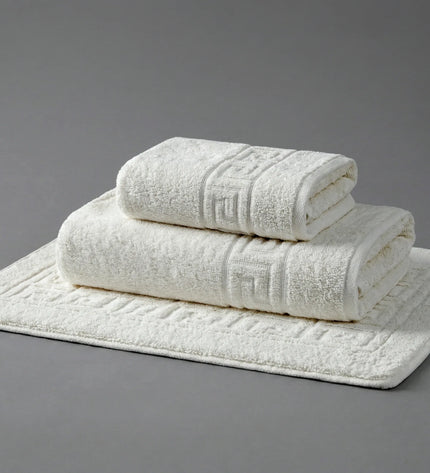 Serviettes de bain 100 % Coton en Blanc Neige – - MaisonTextile