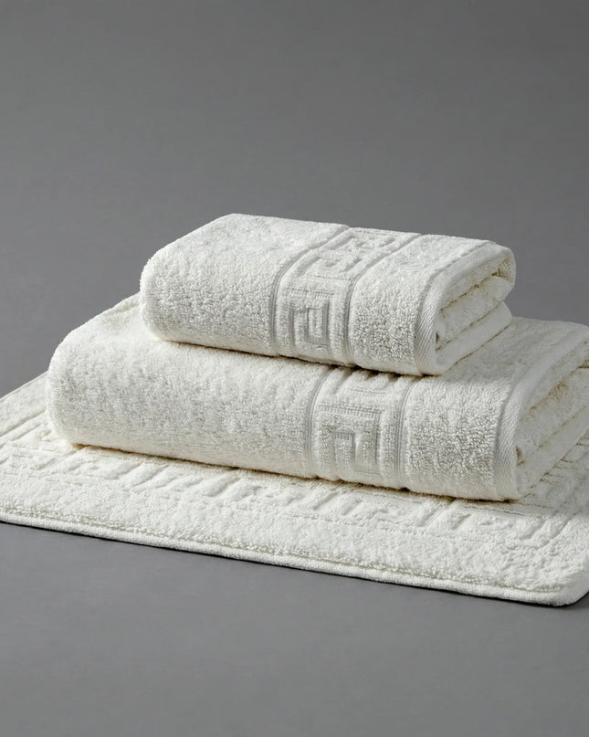 Serviettes de bain 100 % Coton en Blanc Neige – - MaisonTextile