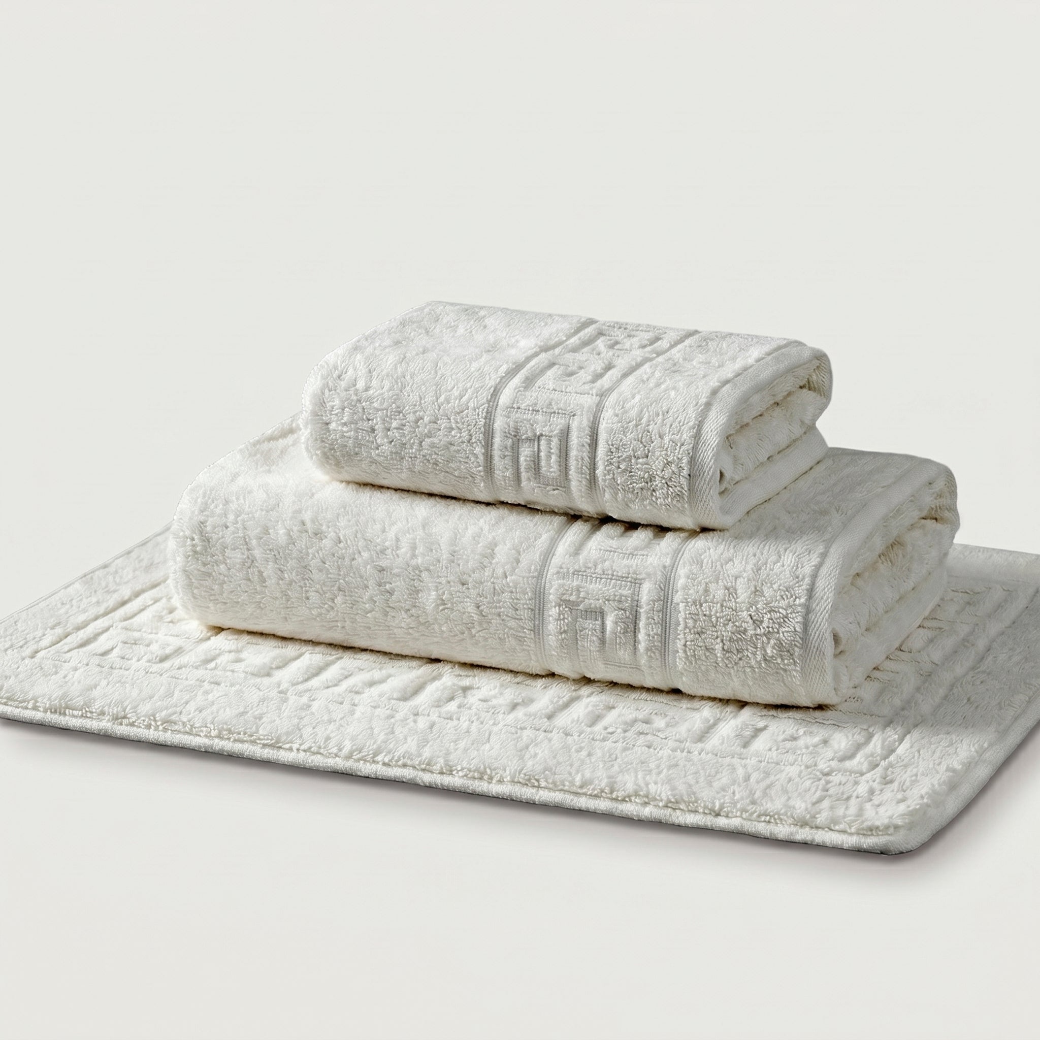Serviettes de bain 100 % Coton en Blanc Neige – - MaisonTextile