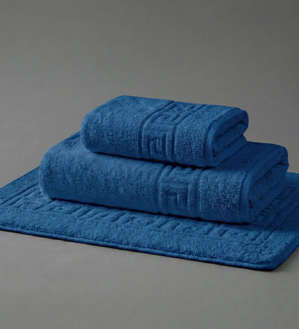 Serviettes de bain 100 % Coton en Bleu King – - MaisonTextile