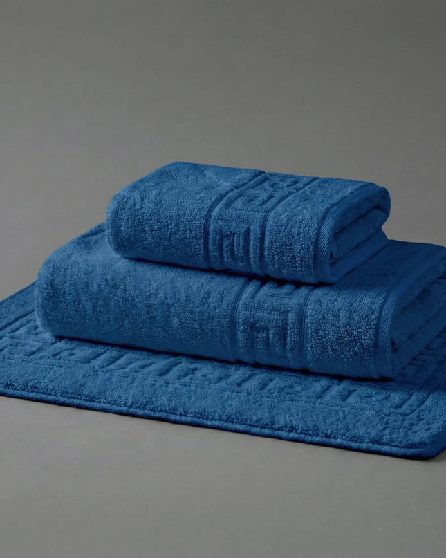 Serviettes de bain 100 % Coton en Bleu King – - MaisonTextile