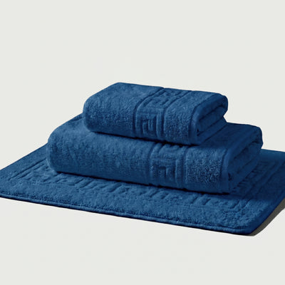 Serviettes de bain 100 % Coton en Bleu King – - MaisonTextile