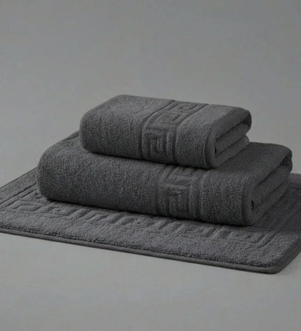 Serviettes de bain 100 % Coton en Gris Anthracite – - MaisonTextile