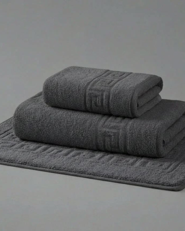 Serviettes de bain 100 % Coton en Gris Anthracite – - MaisonTextile