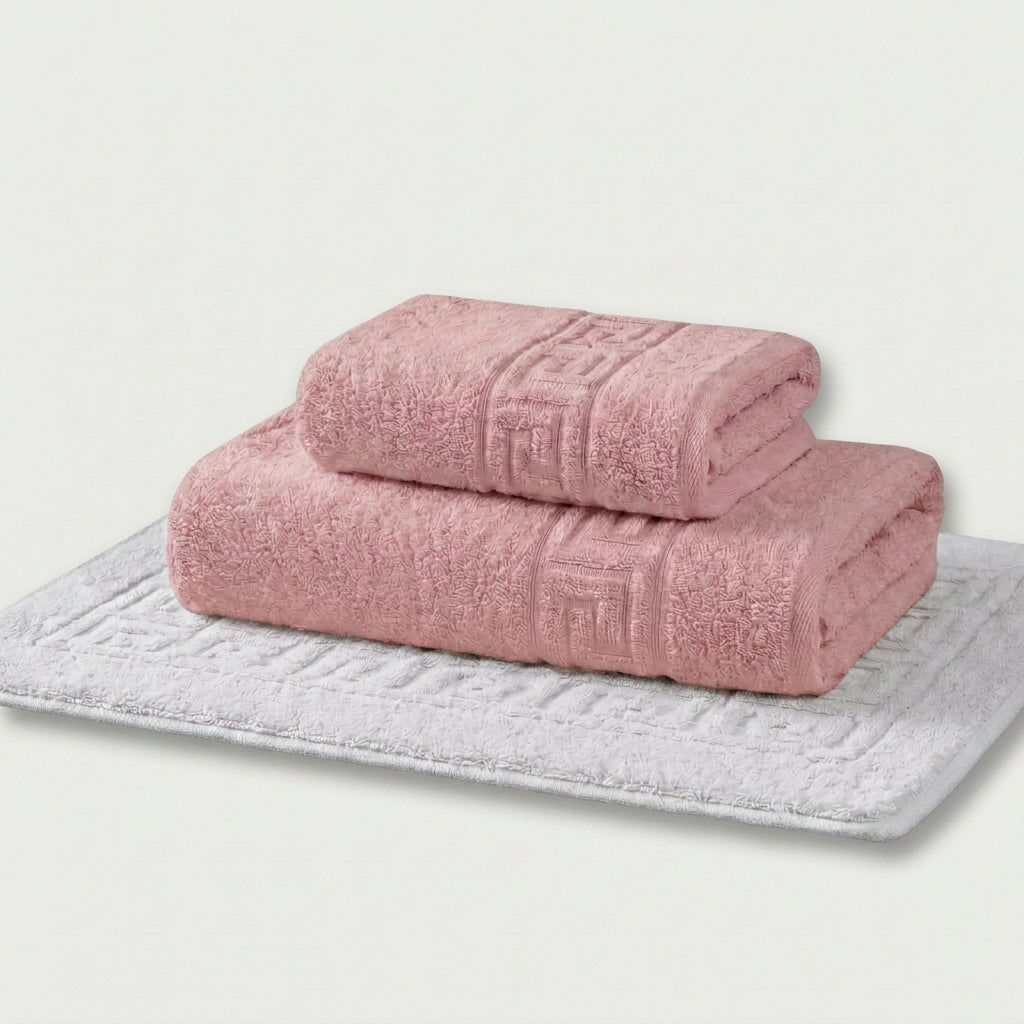 Serviettes de bain 100 % Coton en Lila – - MaisonTextile