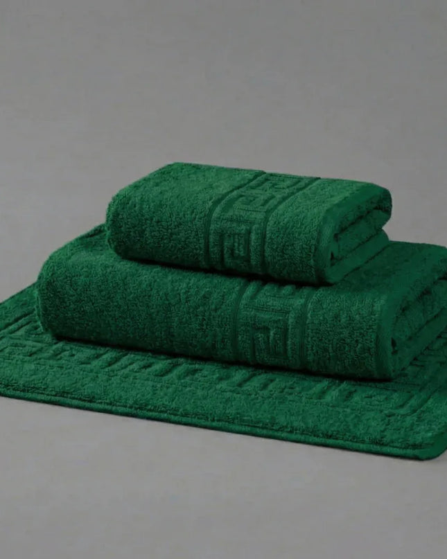 Serviettes de bain 100 % Coton en Vert Émeraude – - MaisonTextile