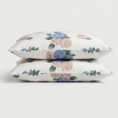 Taies d'oreiller percale de coton - Jardin