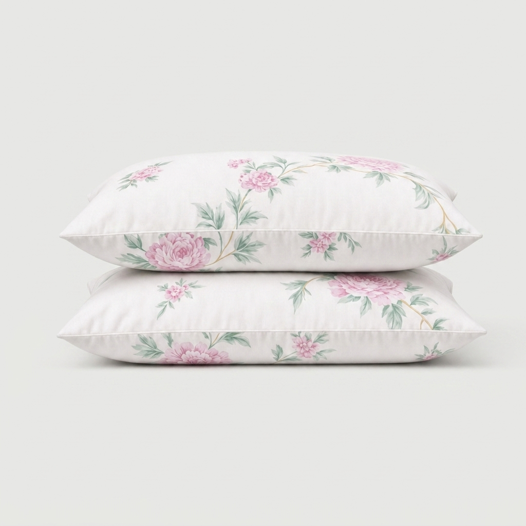 Taies d'oreiller percale de coton - Jardin
