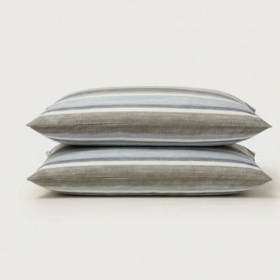 Taies d'oreiller percale de coton - Perle en Perle - Gris – - MaisonTextile