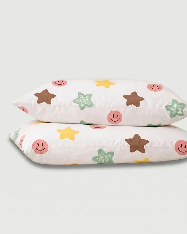 Taies d'oreiller percale de coton - Stars en Stars Joy – - MaisonTextile