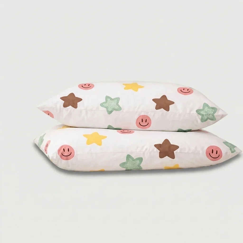 Taies d'oreiller percale de coton - Stars en Stars Joy – - MaisonTextile