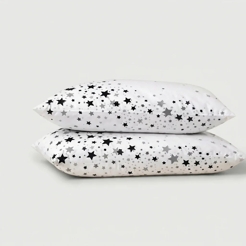 Taies d’oreiller polycoton renforcé - Stars en Stars Eclipse – - MaisonTextile