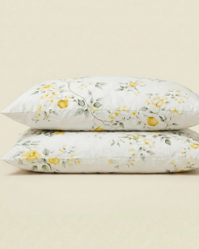 Taies d'oreiller percale de coton - Jardin