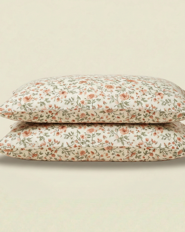 Taies d'oreiller percale de coton - Jardin