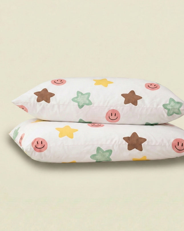 Taies d'oreiller percale de coton - Stars