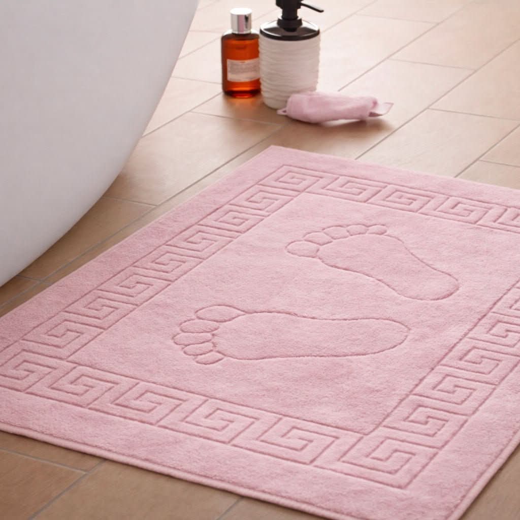 Tapis de bain 100 % Coton en Lila – - MaisonTextile